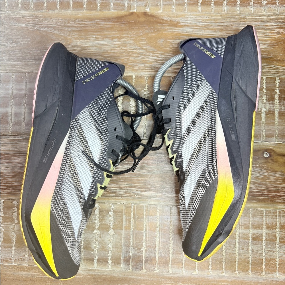 Adidas Adizero Boston 12 Men's Athletic Running Sneakers Shoes - Picture 4 of 7